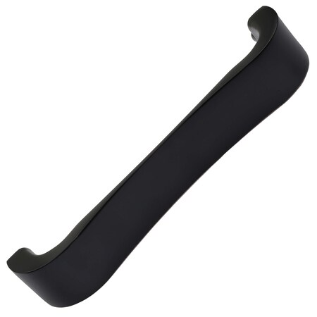 Gliderite Hardware 4-1/2 in. Center to Center Matte Black Flat Curved Cabinet Pull, 10PK 5107-MB-10